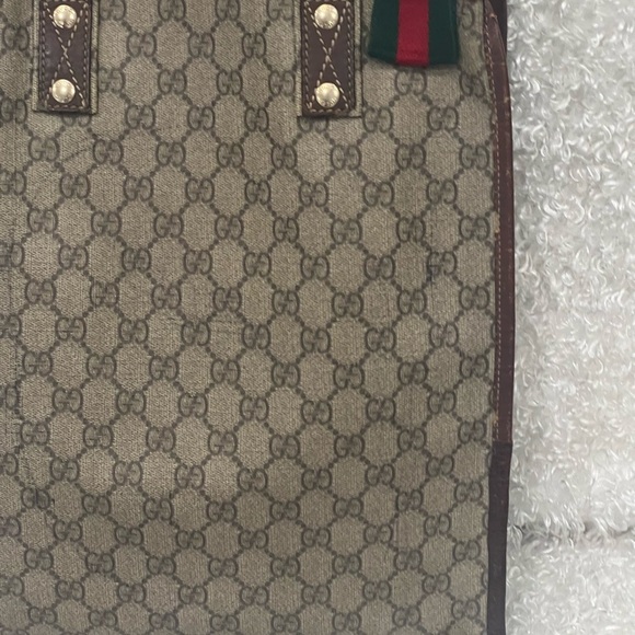 Gucci GG Plus Monogram Signature Web Loop Vertical Tote Light Brown - Picture 3 of 16